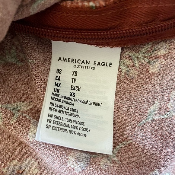 AMERICAN Eagle Floral Print Long Sleeve Romper Size XS - Picture 8 of 8